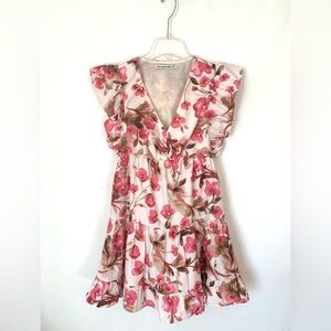 Abercrombie & Fitch floral boho mini dress women size large EUC